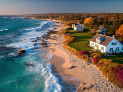 The Connecticut shoreline of Long Island Sound